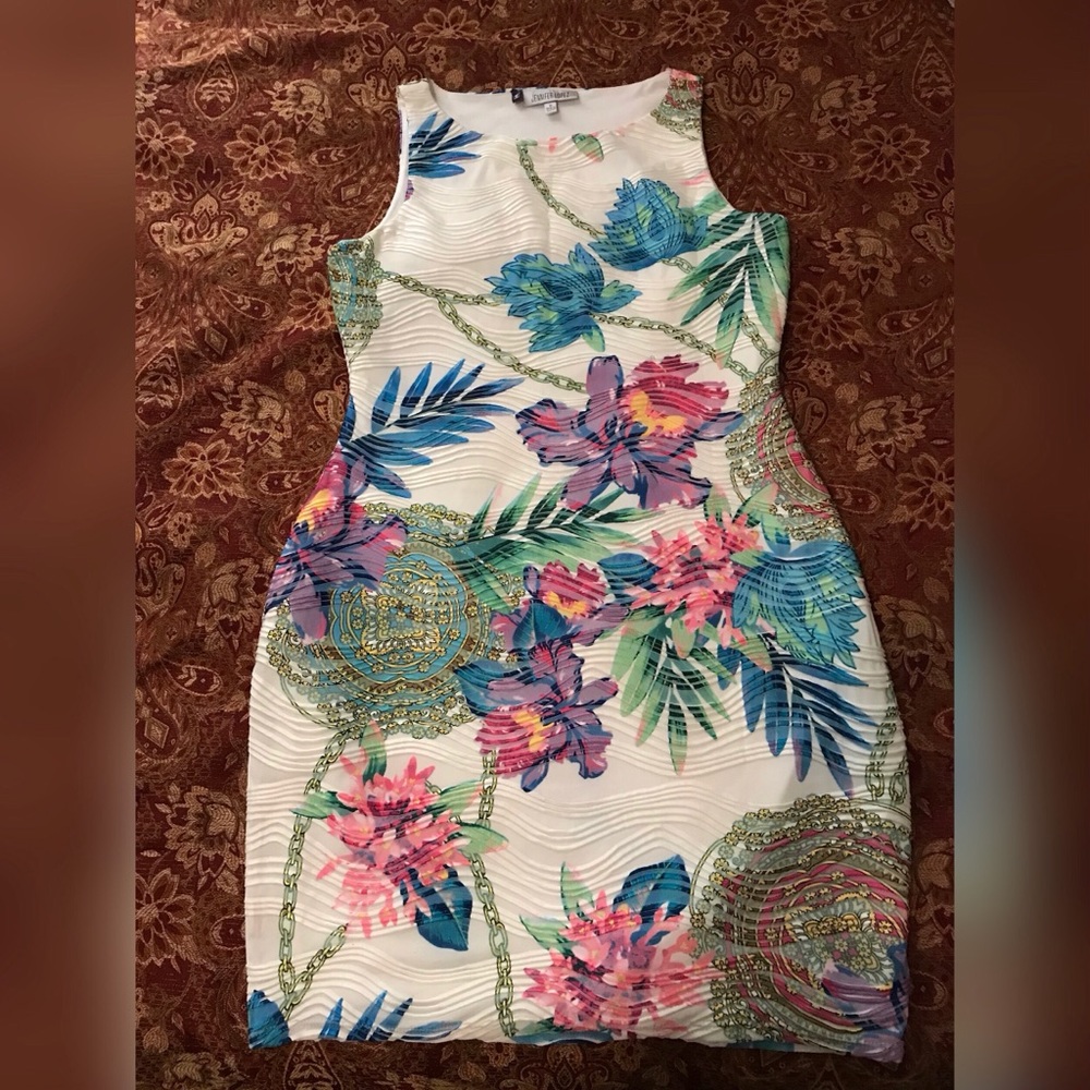 Jennifer Lopez Chain flower Bodycon dress